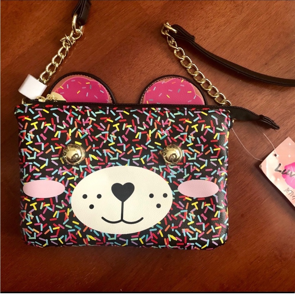 BETSY JOHNSON CONFETTI BEAR CROSSBODY